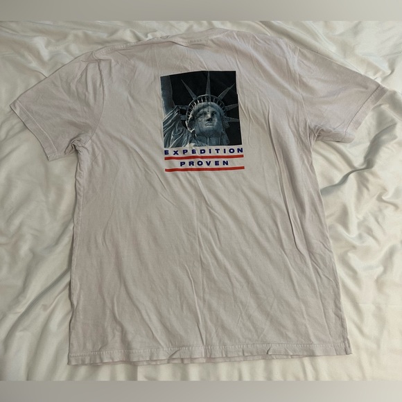 Authentic The North Face T-Shirt Supreme Statue Tee Cotton White Plain - Picture 1 of 13
